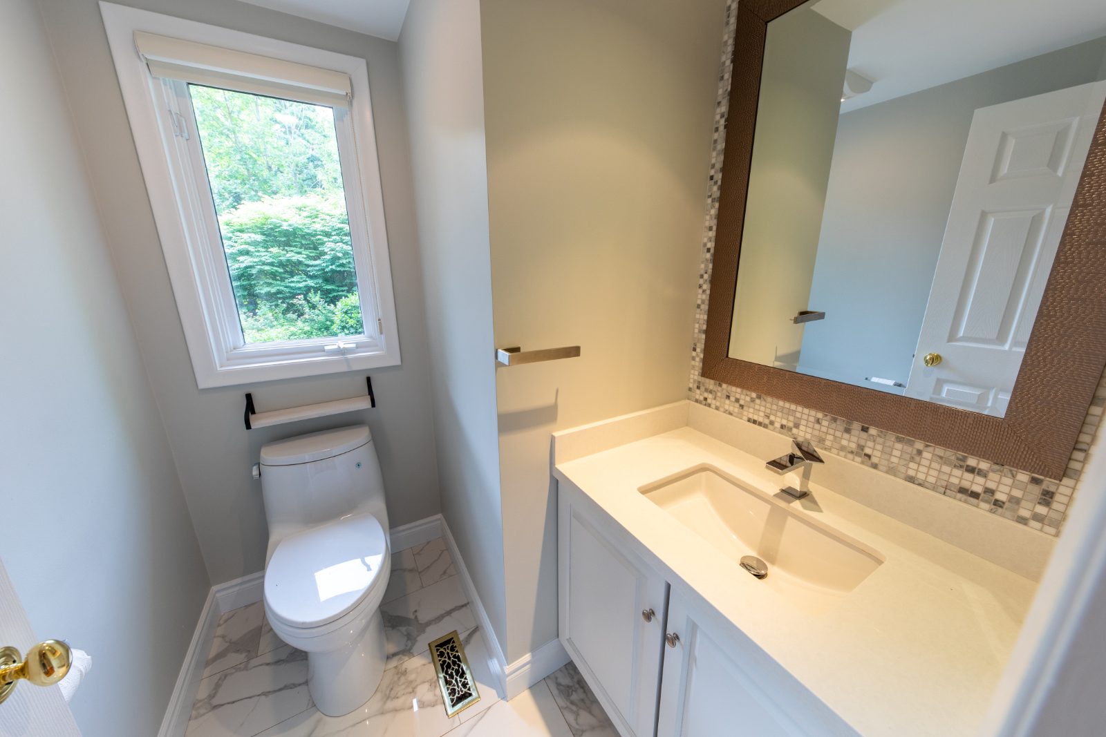 Main-floor powder room