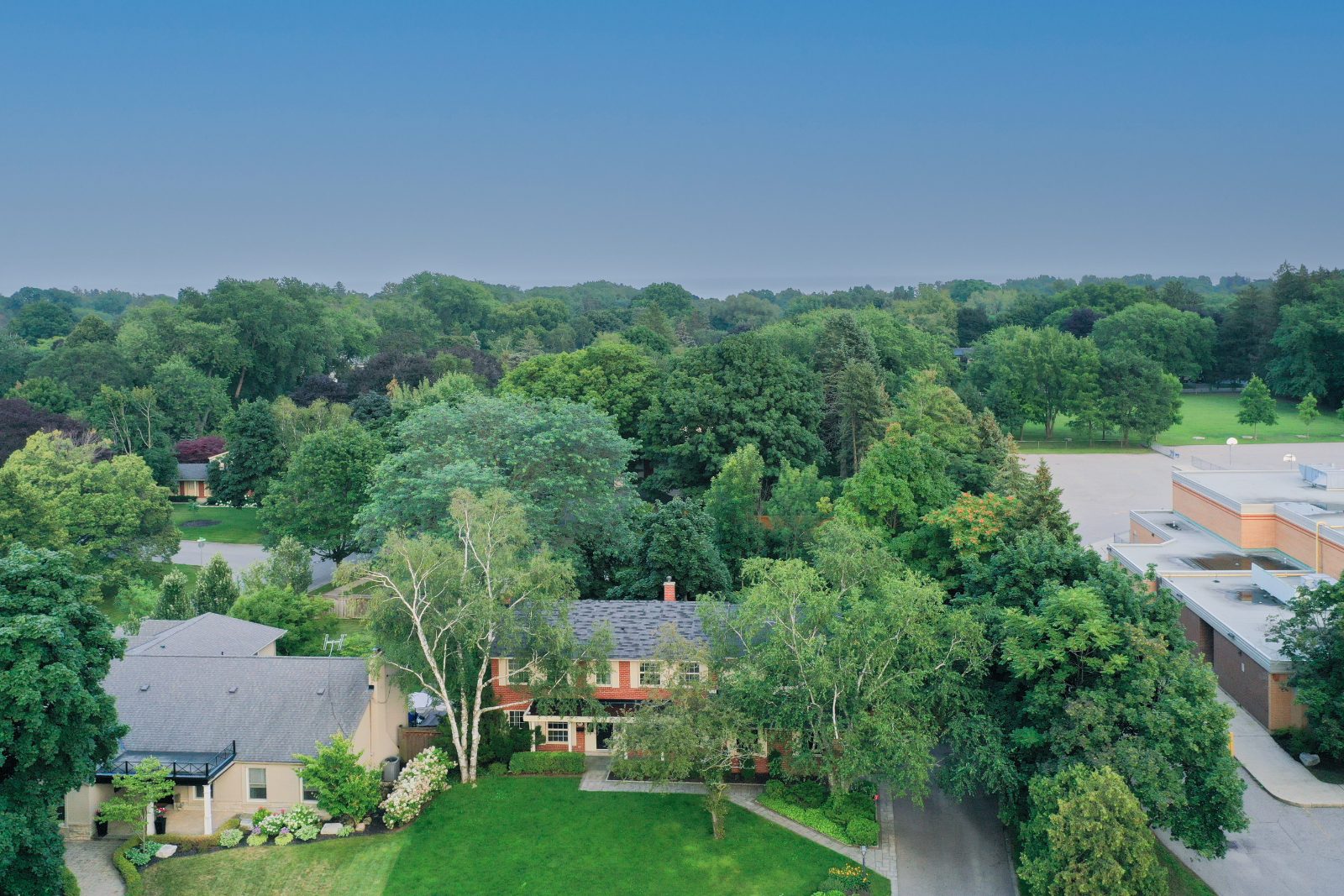Aerial view of the neighbourhood