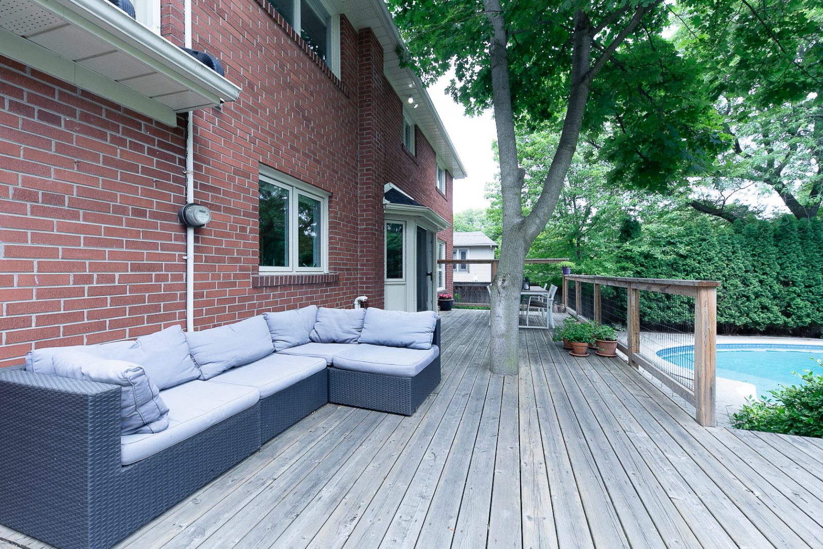 Deck and seating area