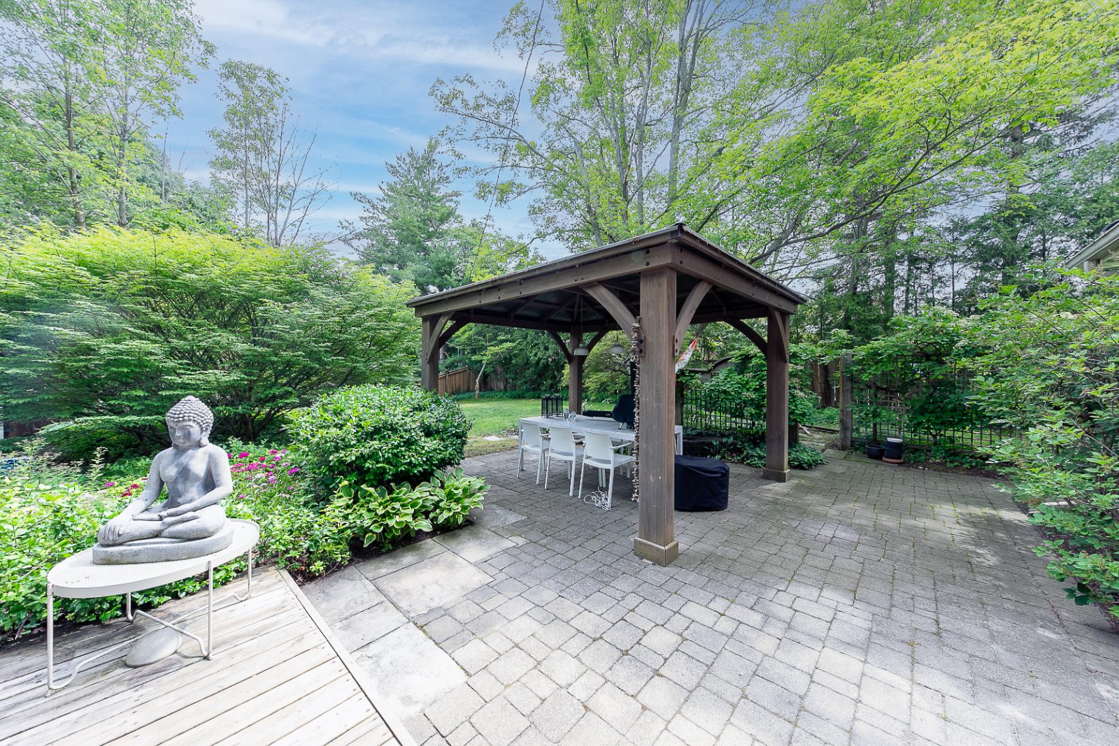 Pergola from the garden
