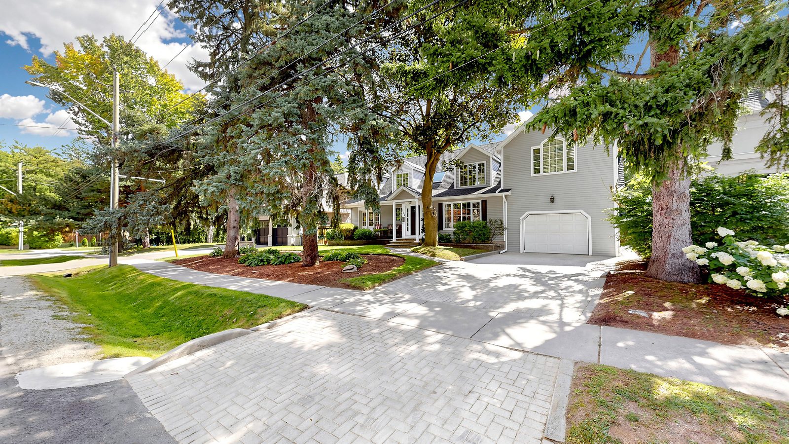 Tree-lined driveway approach