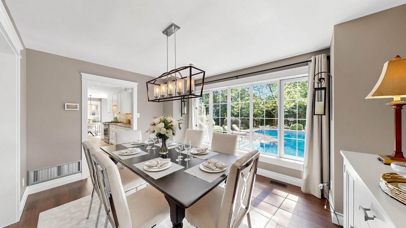 Dining room by the window