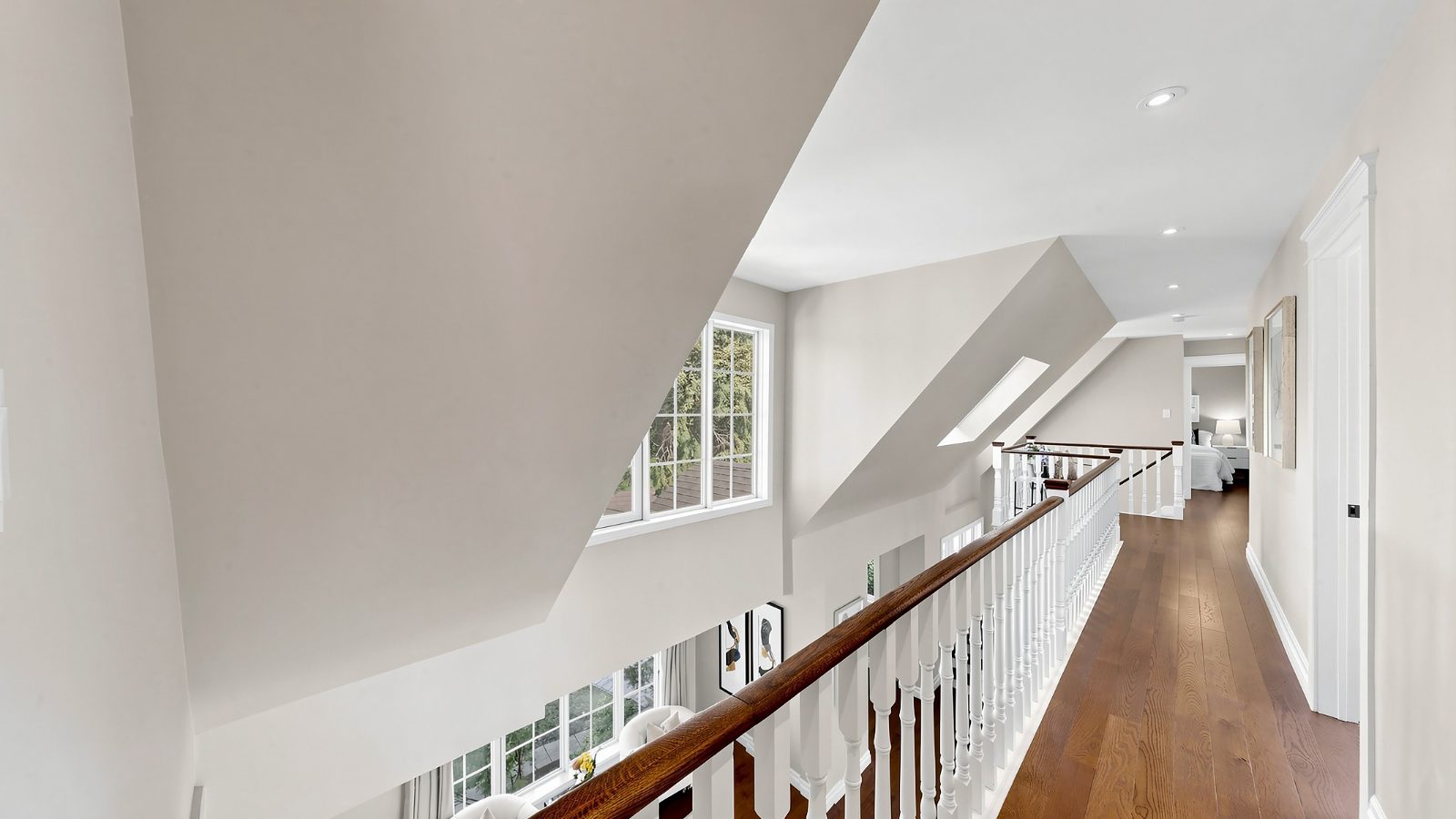 Upper hallway open to below