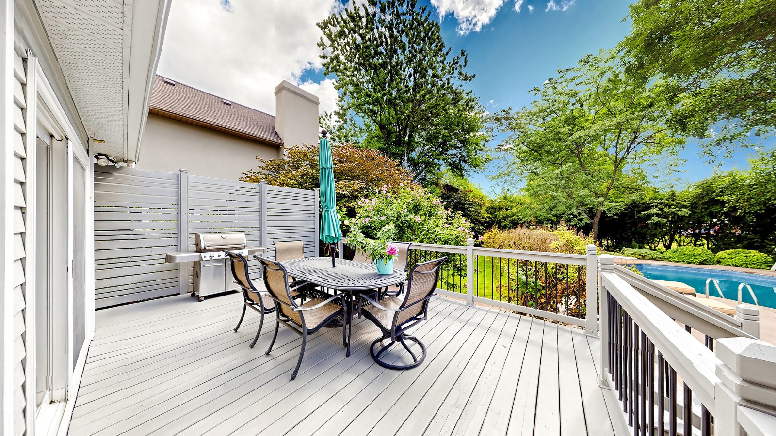 Deck above the pool