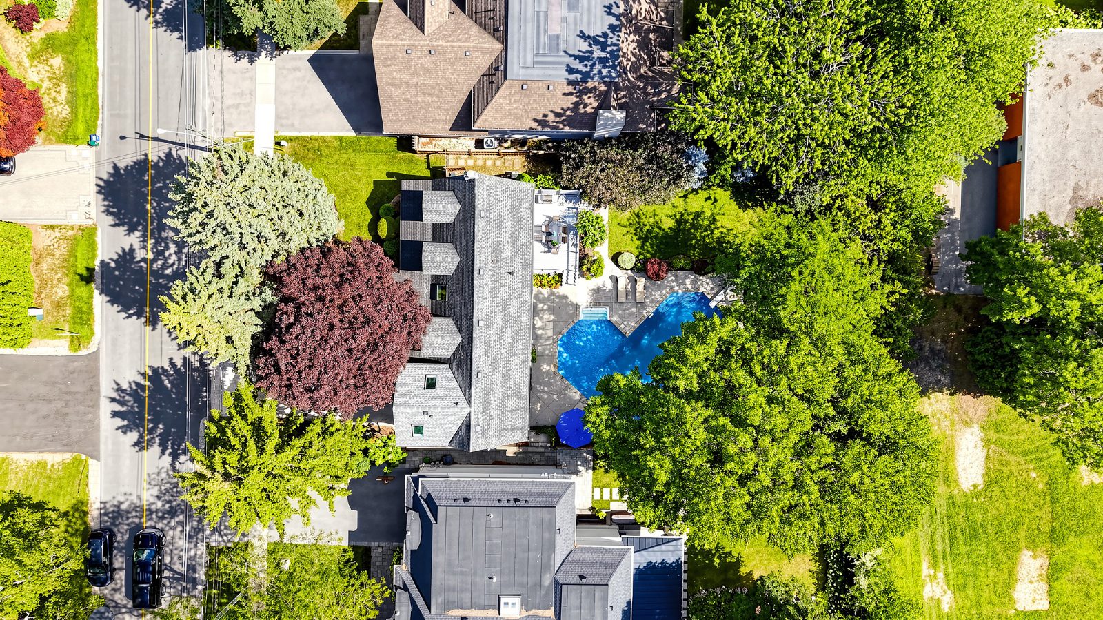 Aerial view of the neighbourhood