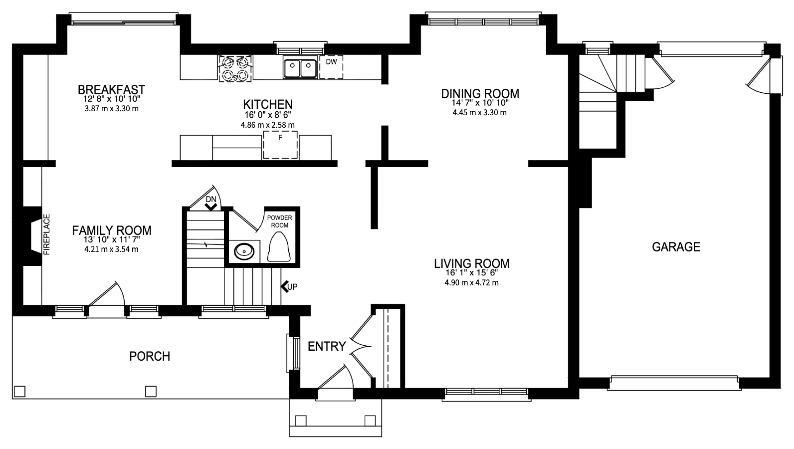 1304 Devon Road — first-floor plan preview