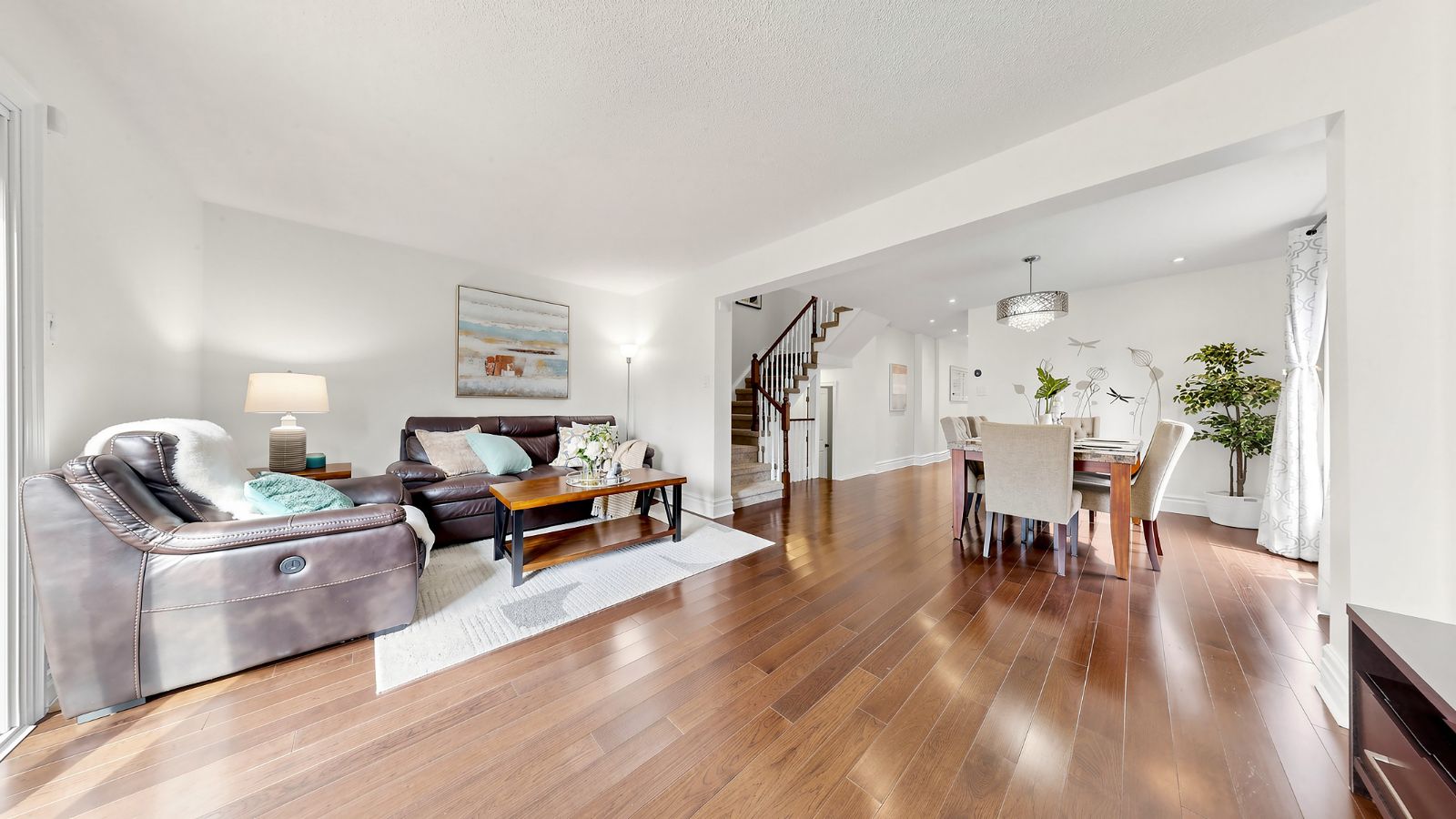 Living room through to the dining area